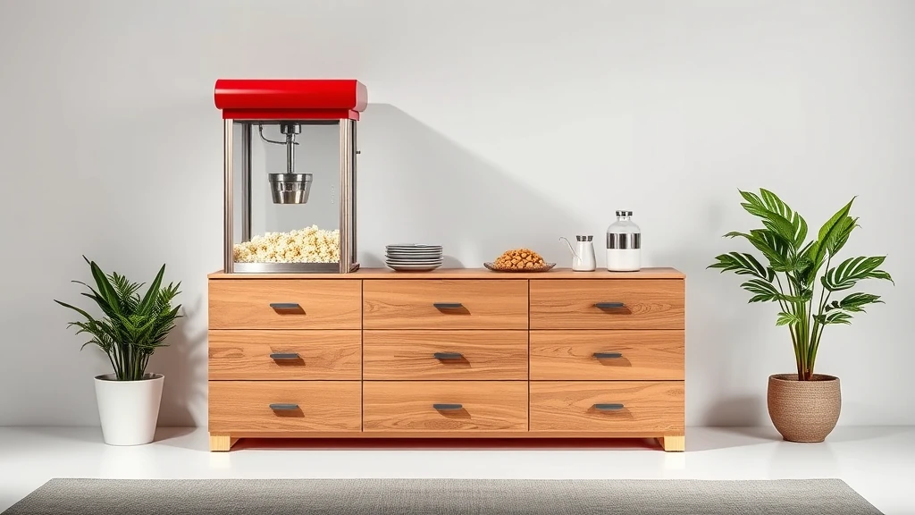 Filmeabend-Highlight: Kommode mit integriertem Popcornmaschine